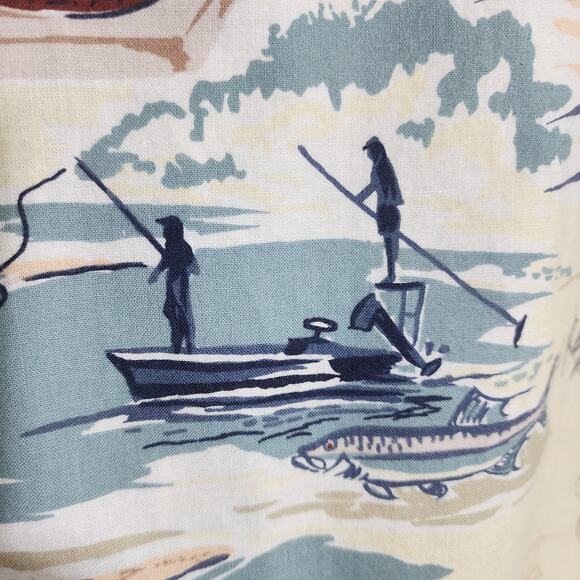 Bluewater wear short sleeve button front Hawaiian car print shirt men's size 2X - Picture 10 of 14